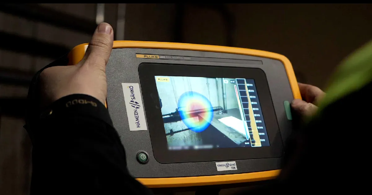 Paineilmajärjestelmän vuoto paljastuu kuvaamalla – säästä energiaa ja lisää toimintavarmuutta